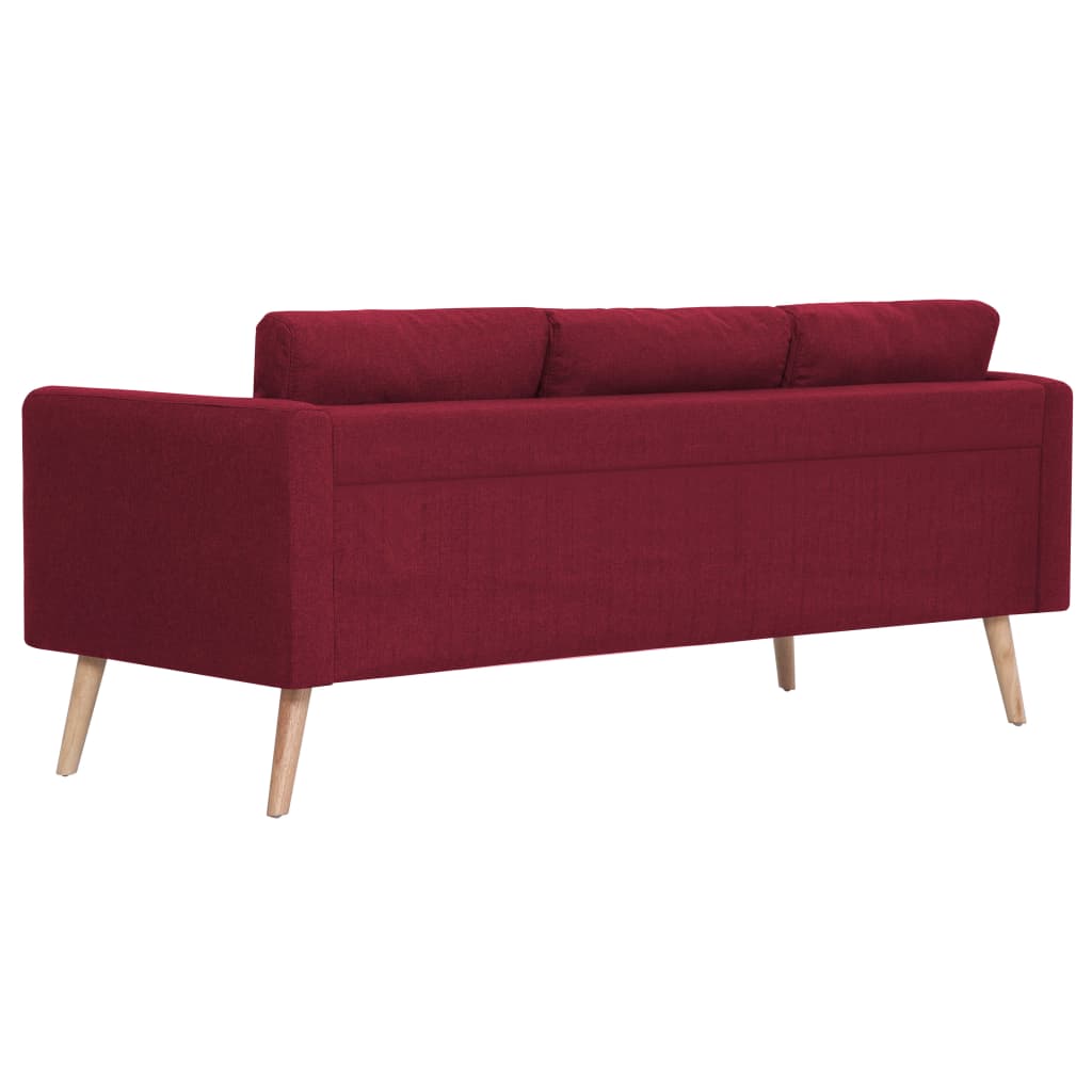 2 pcs sofa set red dyed fabric