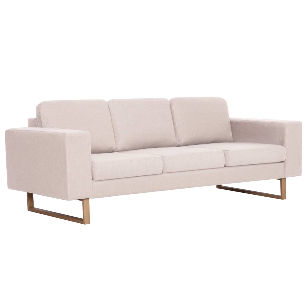 2 pcs cream color fabric sofa set
