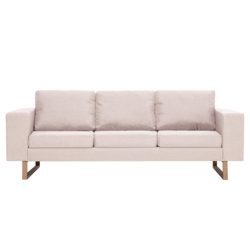 2 pcs cream color fabric sofa set