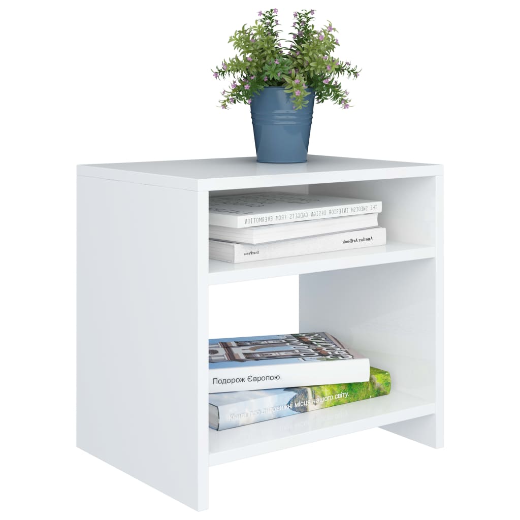 Bedside table 40x30x40 cm wood derivatives white