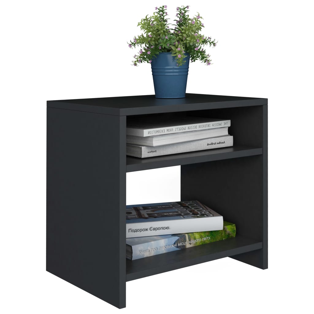 Bedside table 40x30x40 cm black wood derivatives