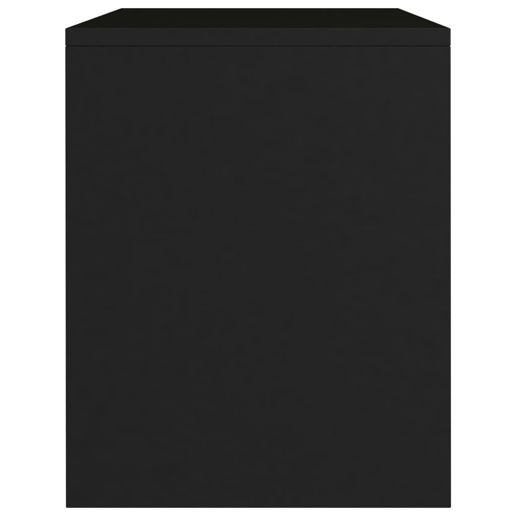 Bedside table 40x30x40 cm black wood derivatives