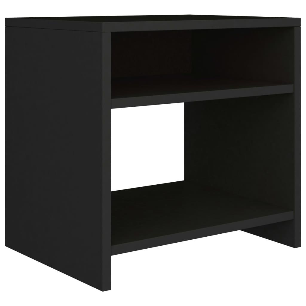 Bedside tables 2 pcs 40x30x40 cm wood derivatives black
