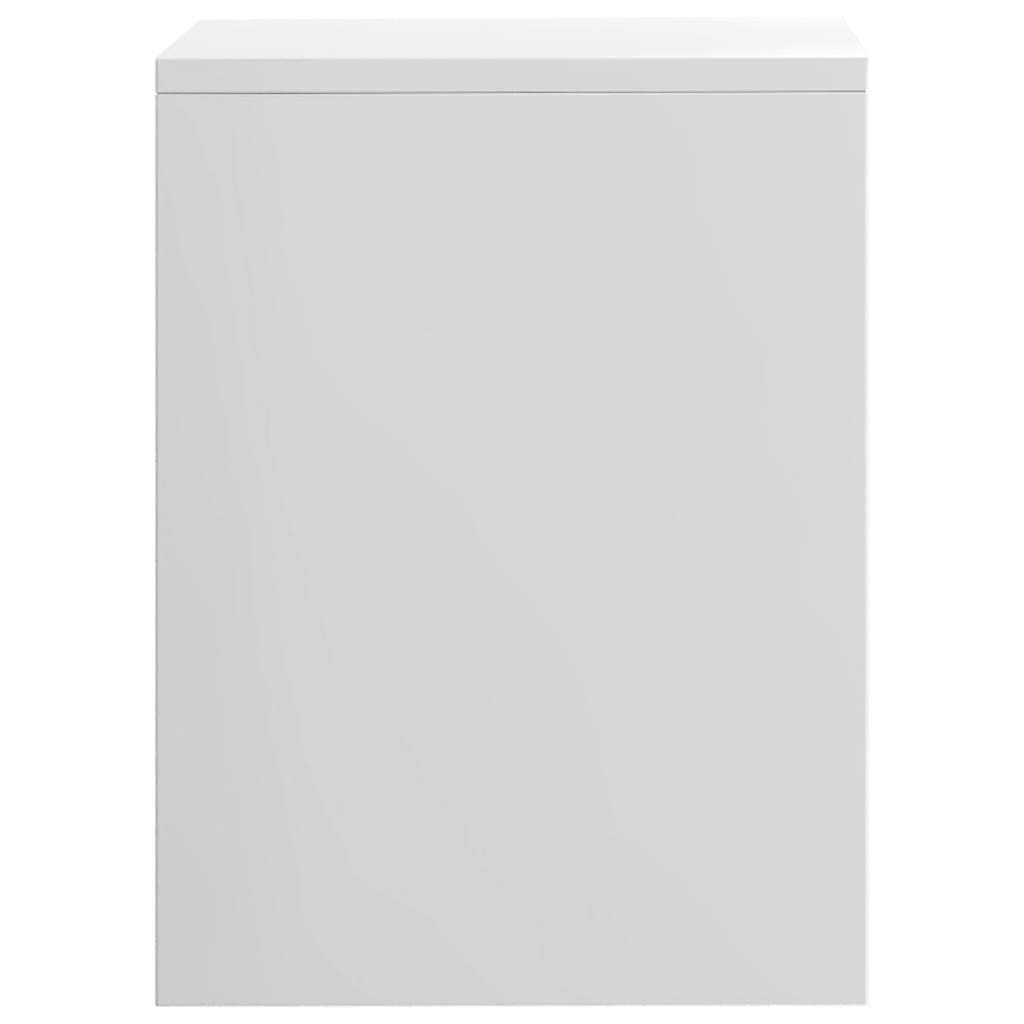 Bedside tables 2 pcs wood derivatives white glossy
