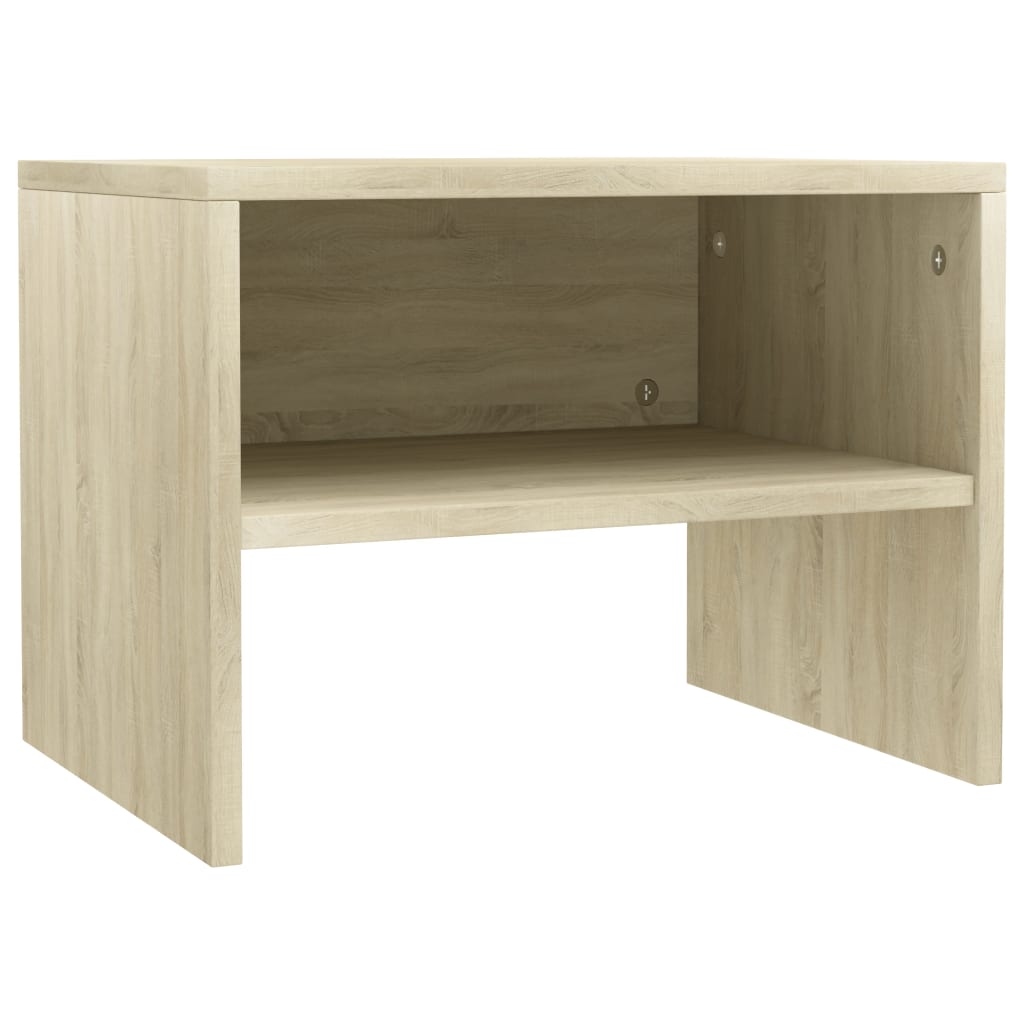 Bedside tables 2 pcs 40x30x30 cm plywood carv. sonoma