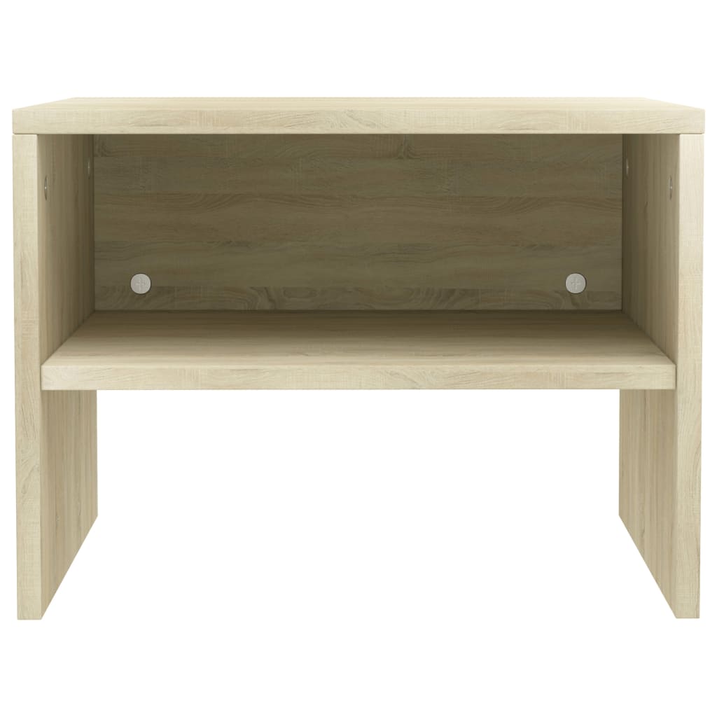 Bedside tables 2 pcs 40x30x30 cm plywood carv. sonoma