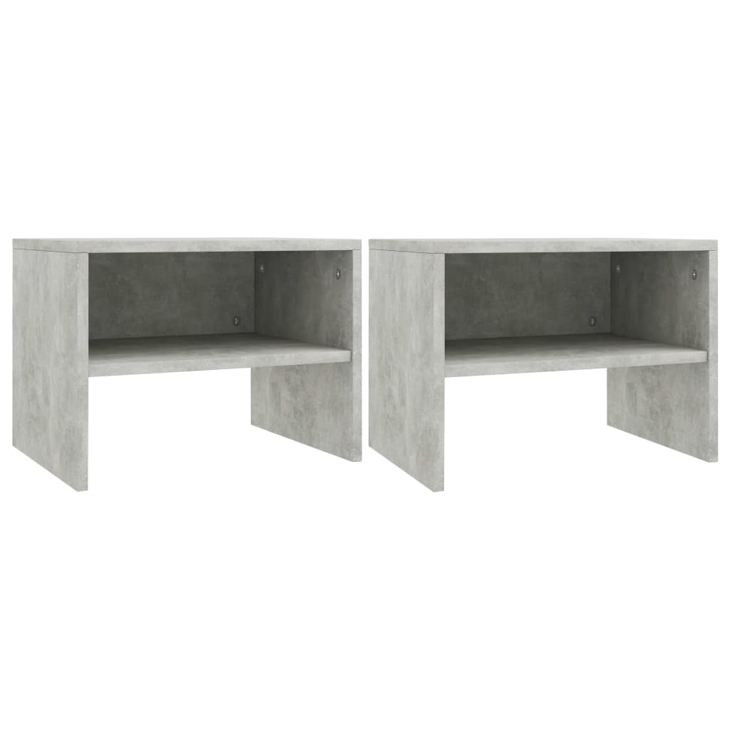 Bedside tables 2 pcs 40x30x30 cm grey plywood