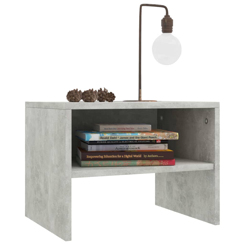 Bedside tables 2 pcs 40x30x30 cm grey plywood