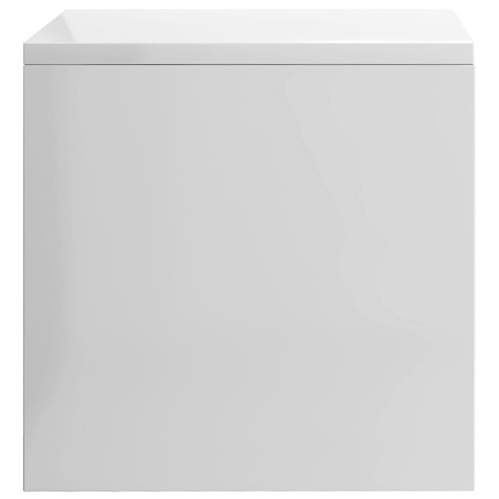 Bedside tables 2 pcs 40x30x30cm glossy white chipboard
