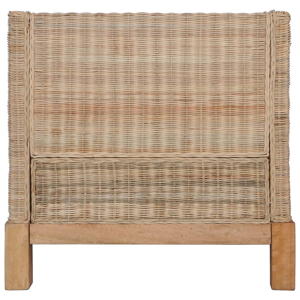 2 pcs conjunto de sofás com almofadões vime natural