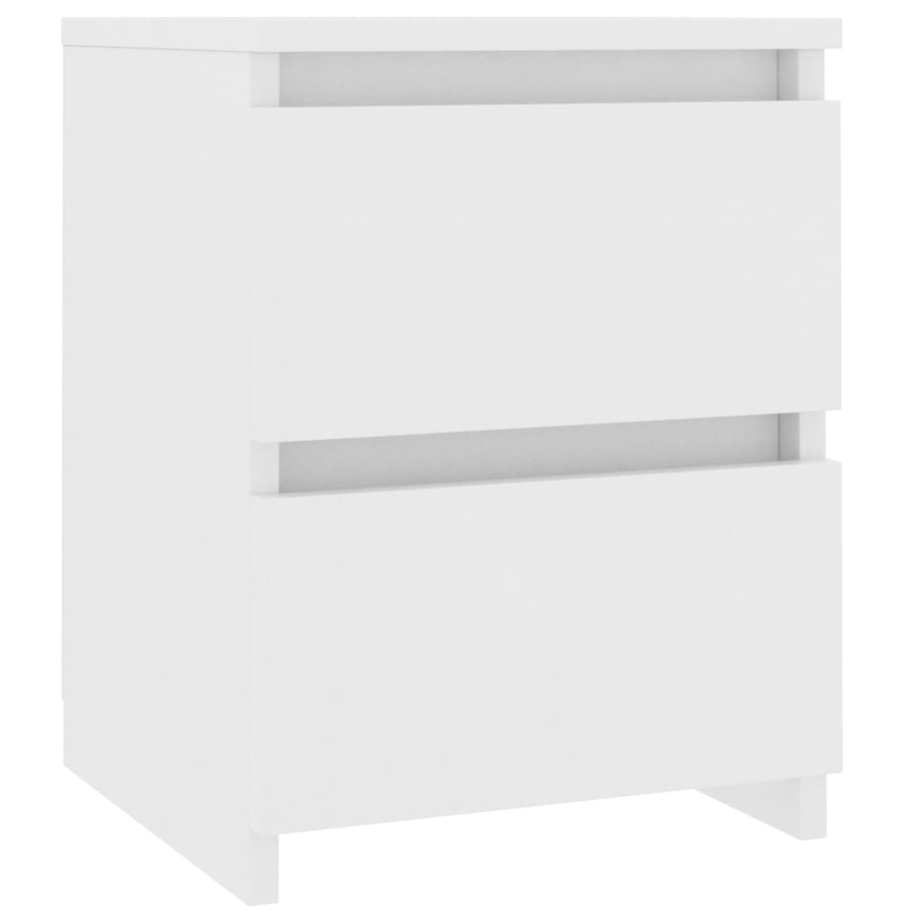 Bedside tables 2 pcs 30x30x40 cm white plywood
