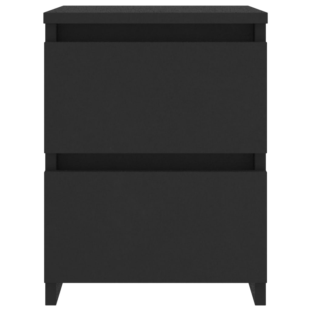 Bedside table 30x30x40 cm black plywood