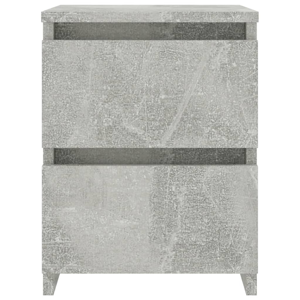 Bedside table 30x30x40 cm cement grey plywood