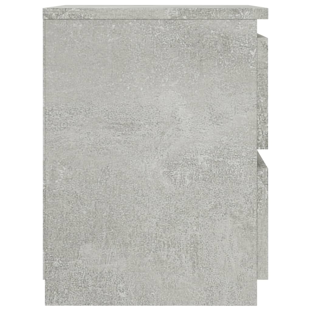 Bedside table 30x30x40 cm cement grey plywood