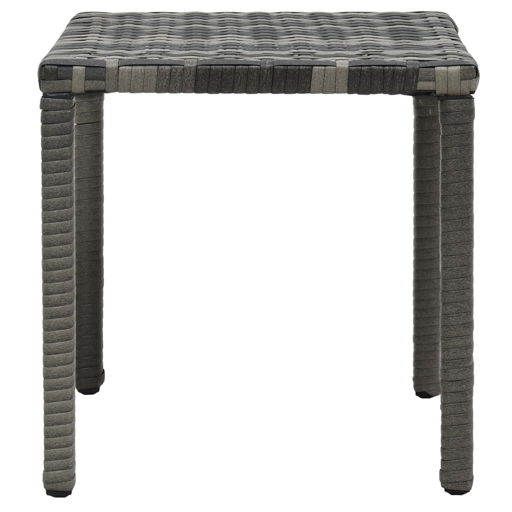 Sun loungers with table in anthracite PE wicker