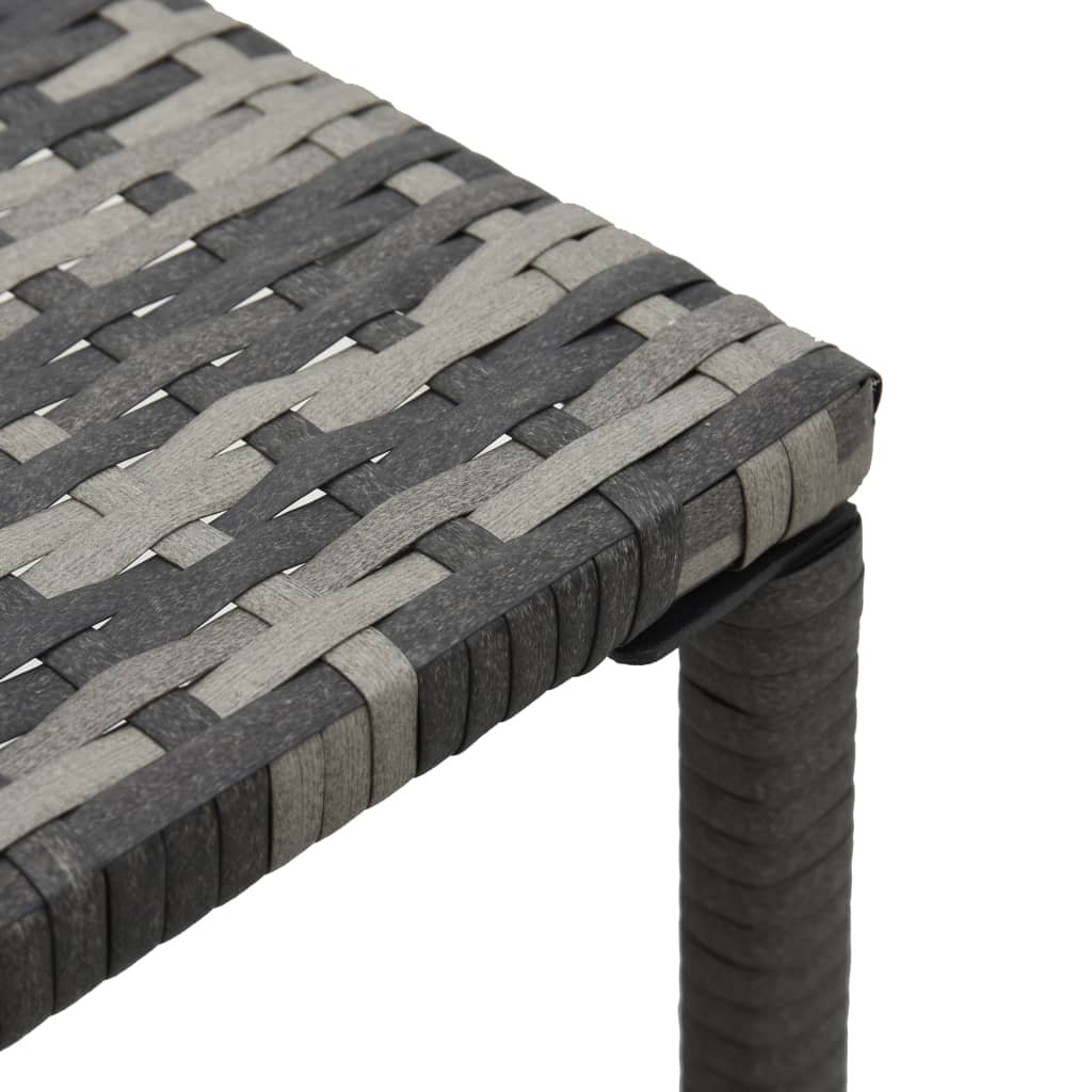 Sun loungers with table in anthracite PE wicker