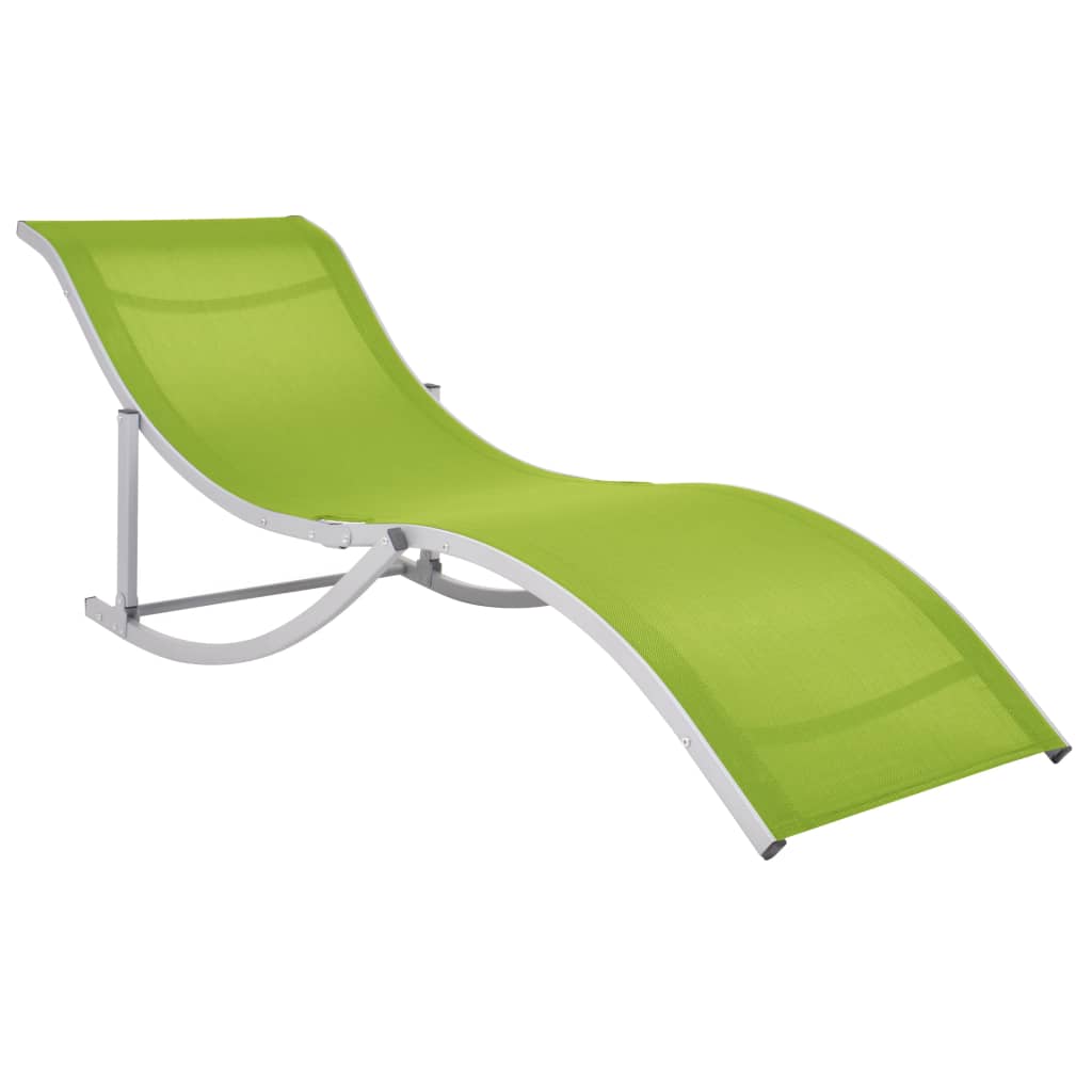 Folding sun loungers 2 pcs textilene green