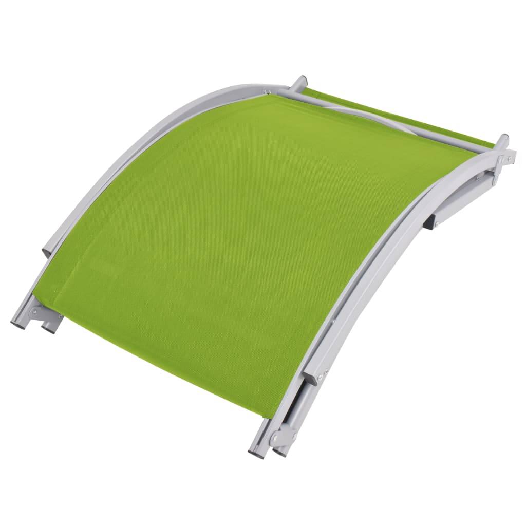 Folding sun loungers 2 pcs textilene green