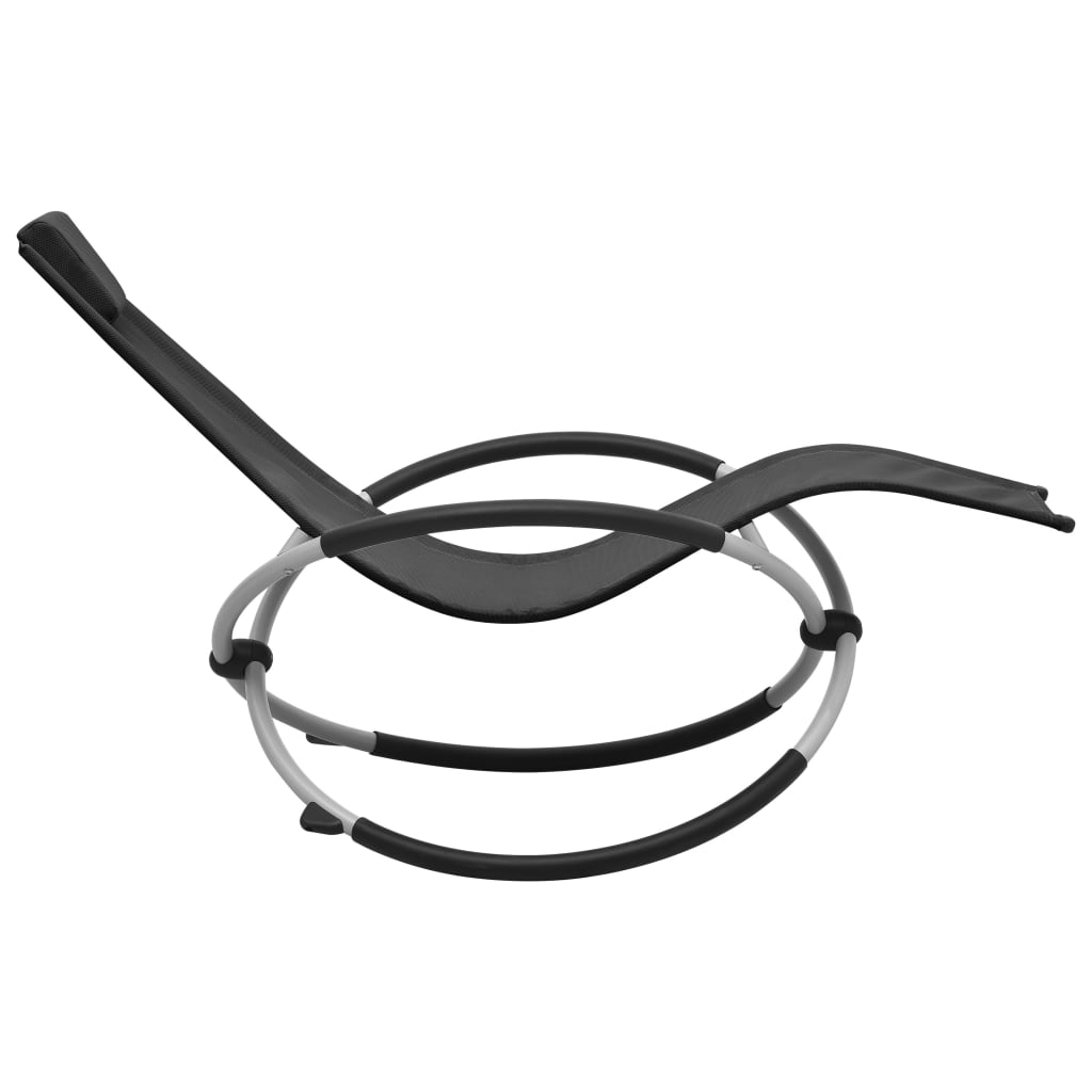 Espreguiçadeira para crianças aço preto