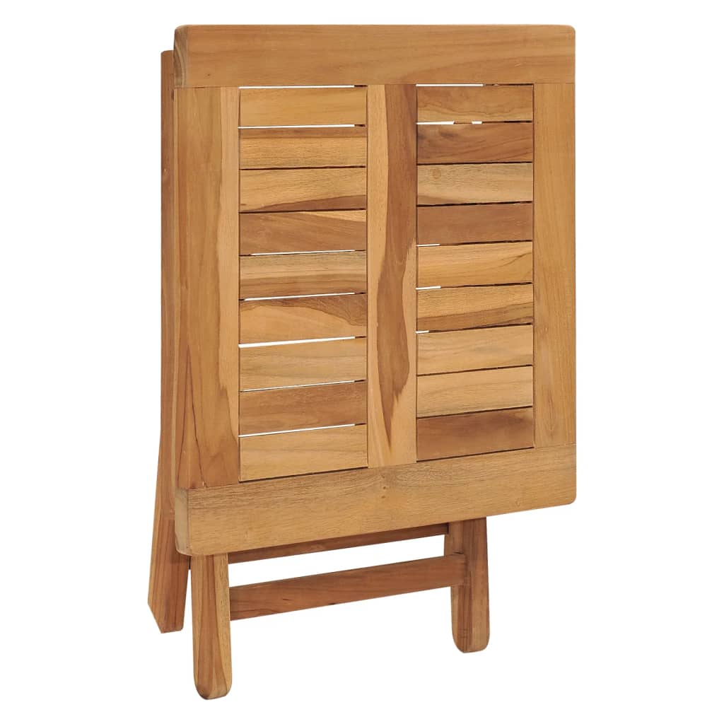 Sun lounger with table in solid teak wood