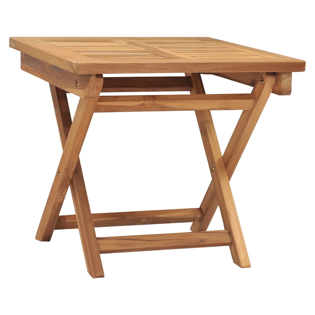Sun lounger with table in solid teak wood