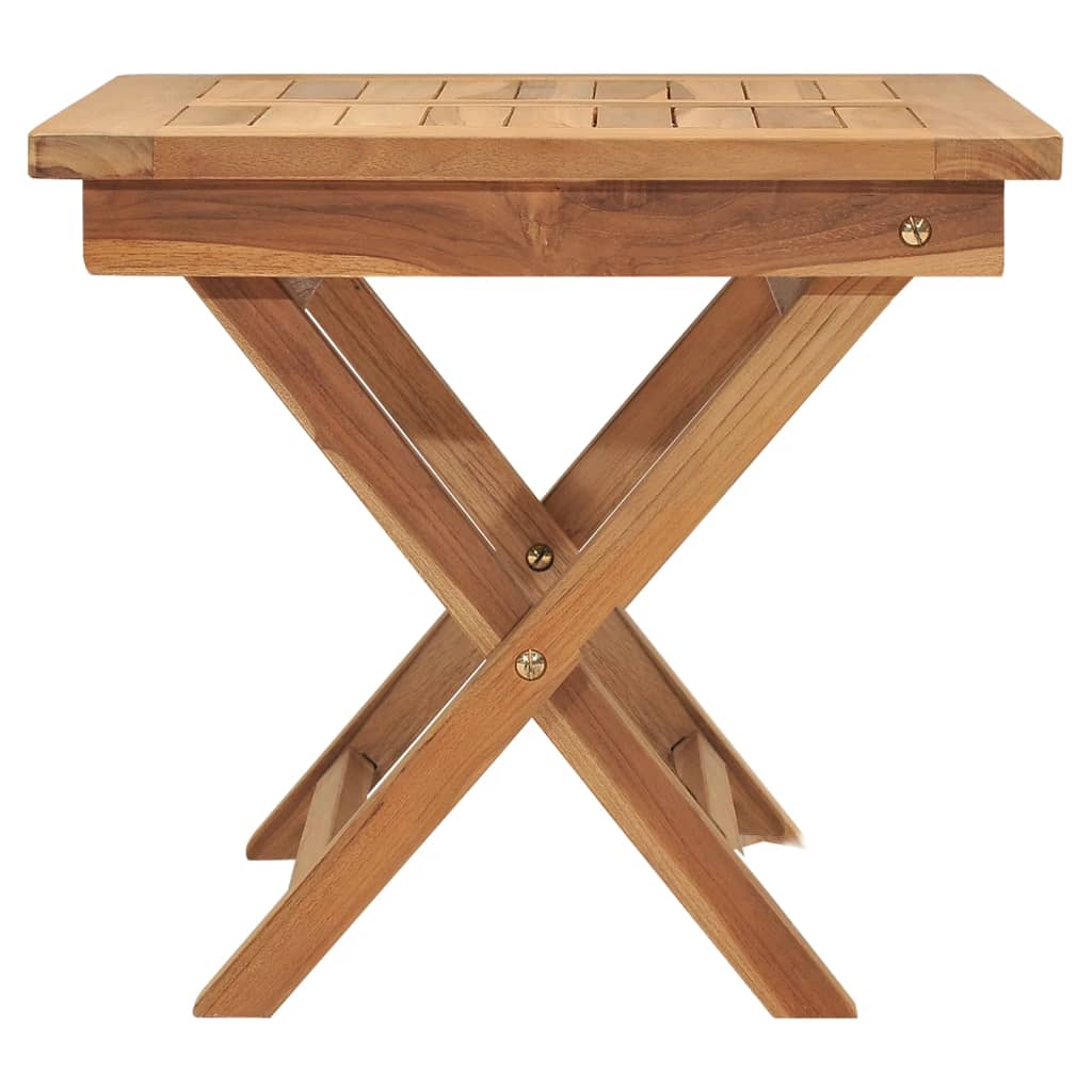 Sun lounger with table in solid teak wood