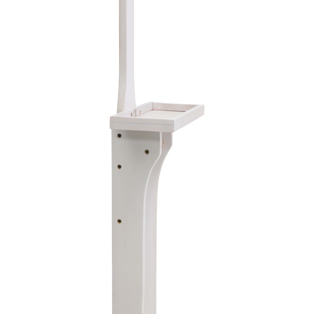 White wooden garden shower
