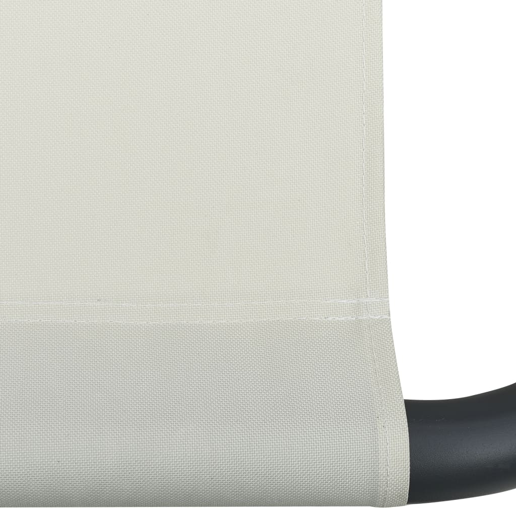 Espreguiçadeira de jardim com toldo branco nata