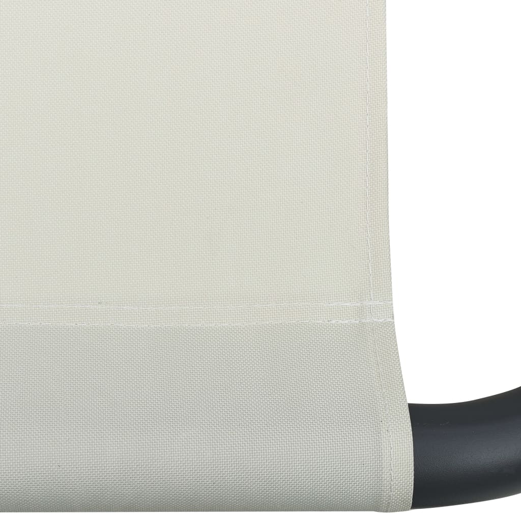 Sun lounger with canopy and cream white cushion