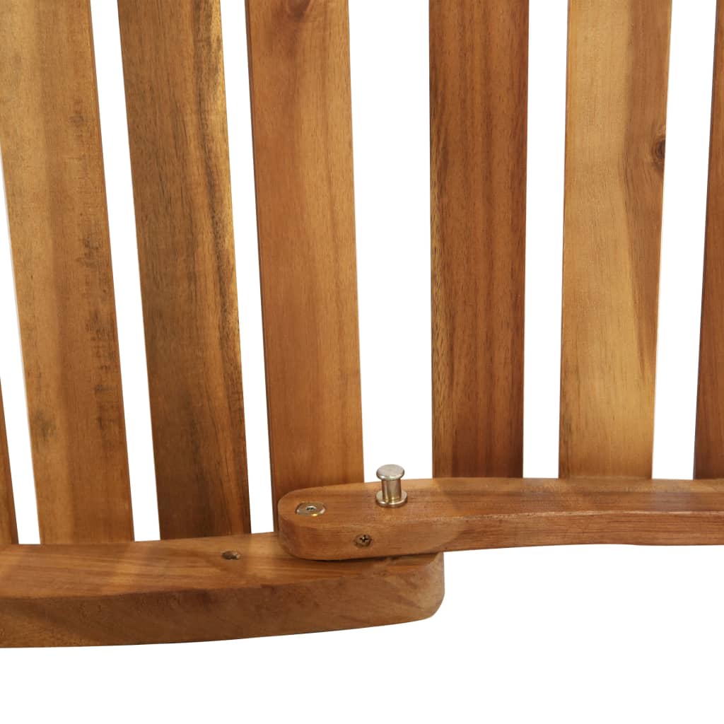 Sun lounger with dark grey solid acacia cushion