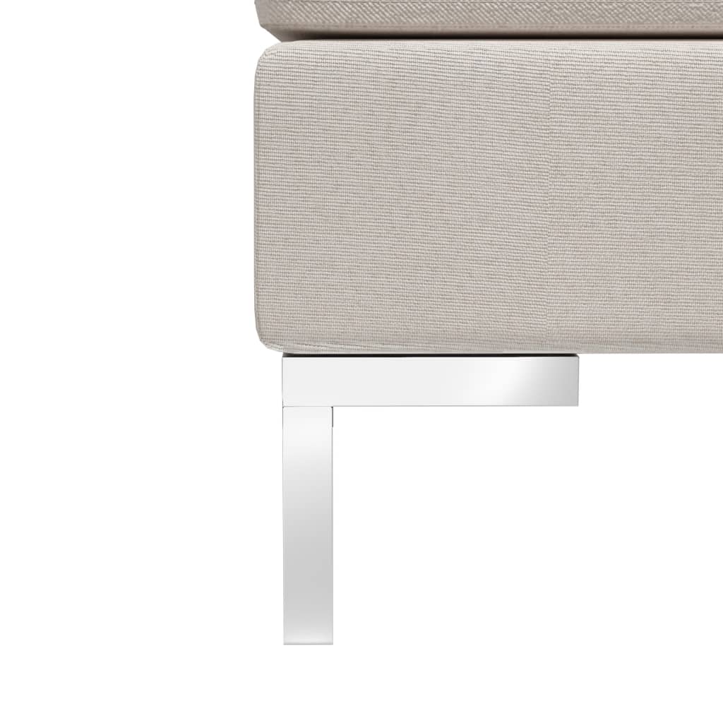 Sectional center sofa with cream fabric cushion