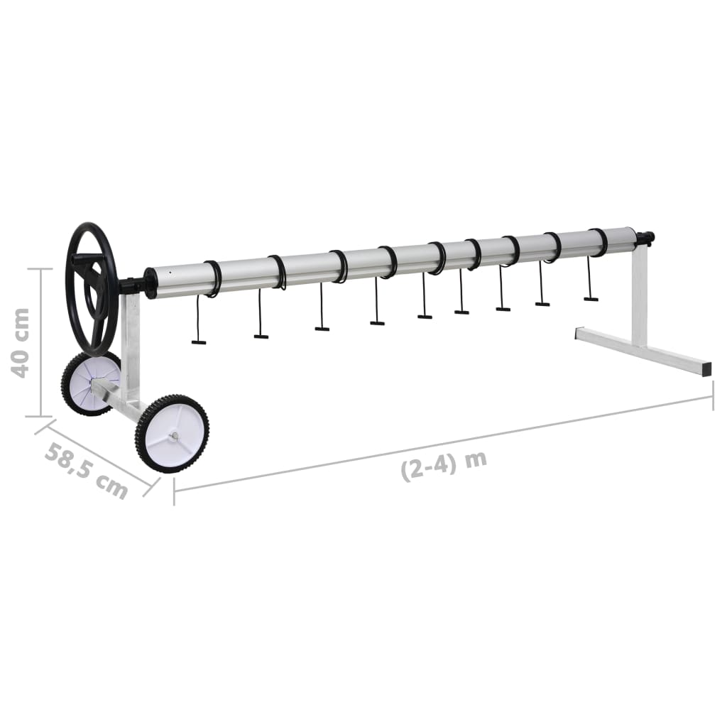 Enrolador para cobertura de piscina com base em aço inoxidável
