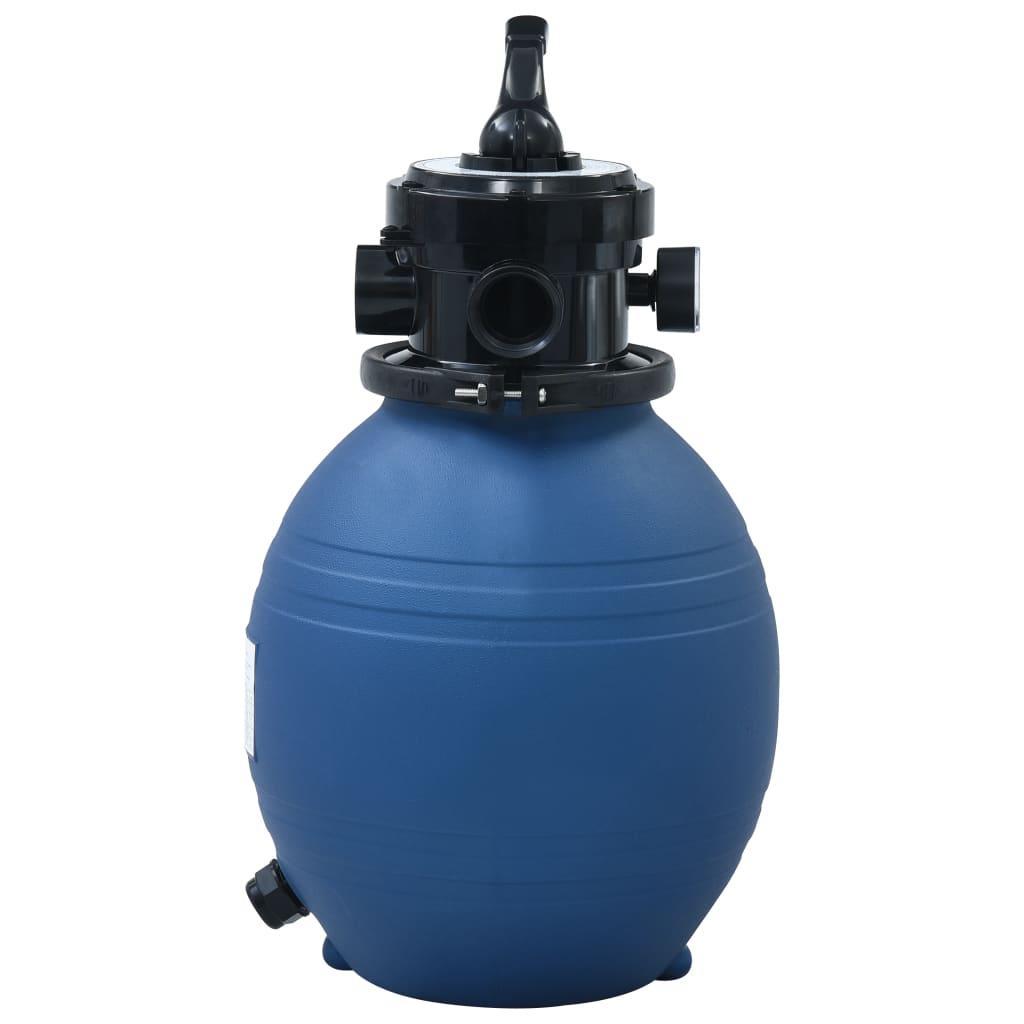 Sand filter for swimming pool with 4-position valve, blue, 300 mm