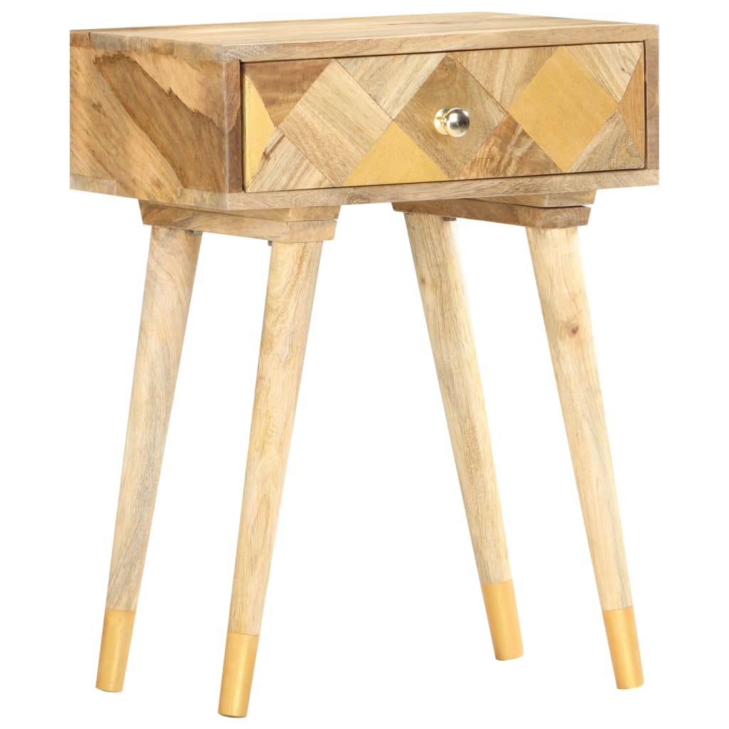 Mesa de cabeceira 43x30x58 cm madeira de mangueira maciça
