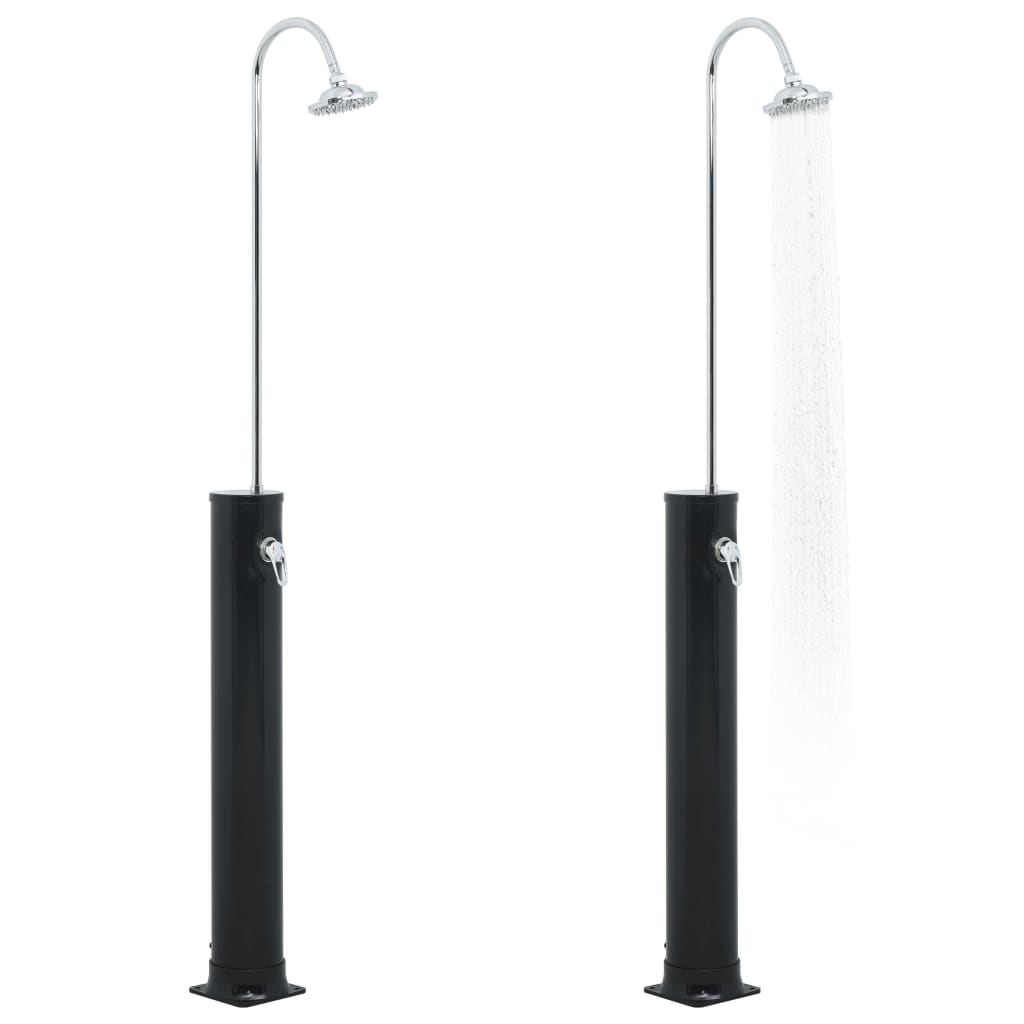 Solar shower 214 cm 20 L black