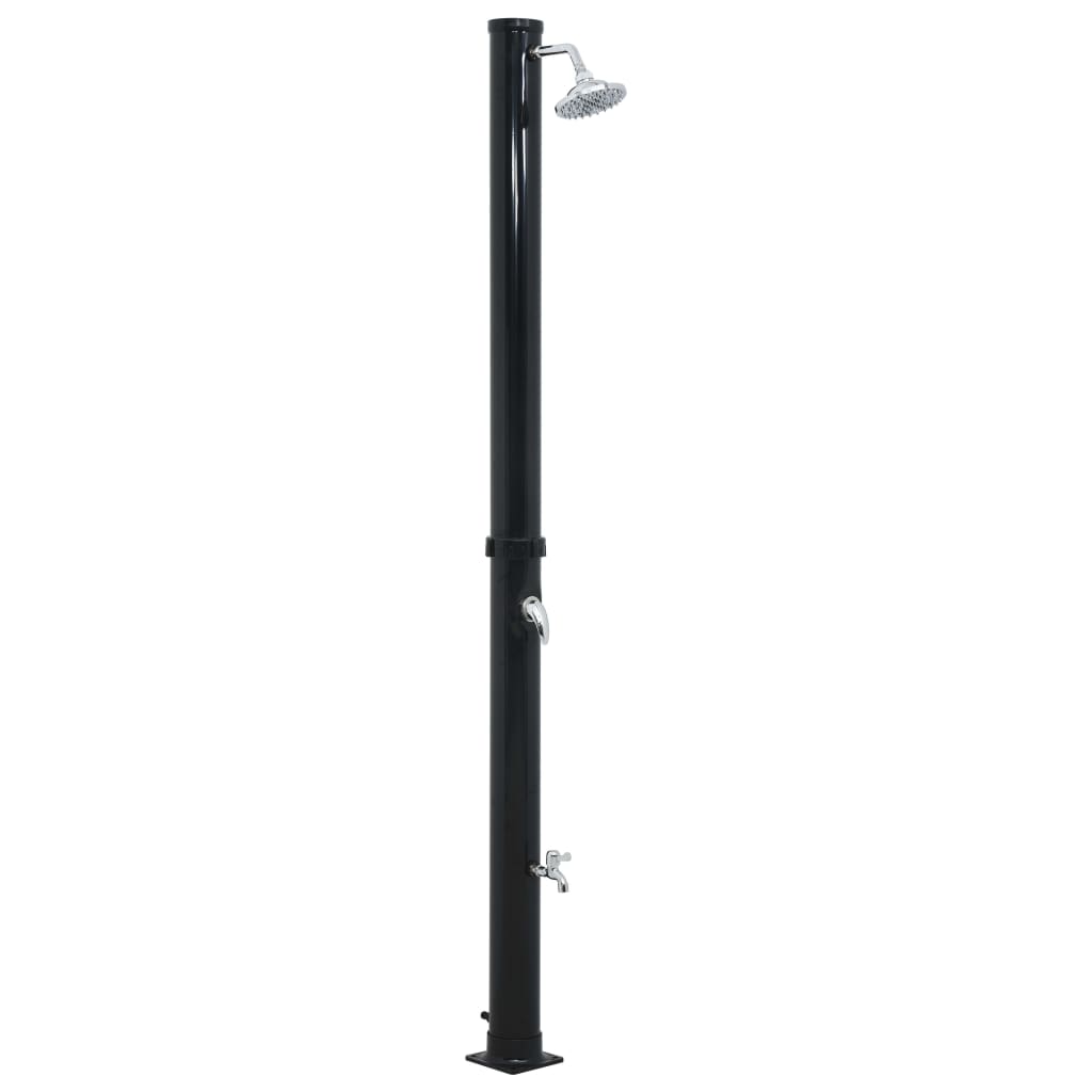 Solar shower 220 cm 20 L black