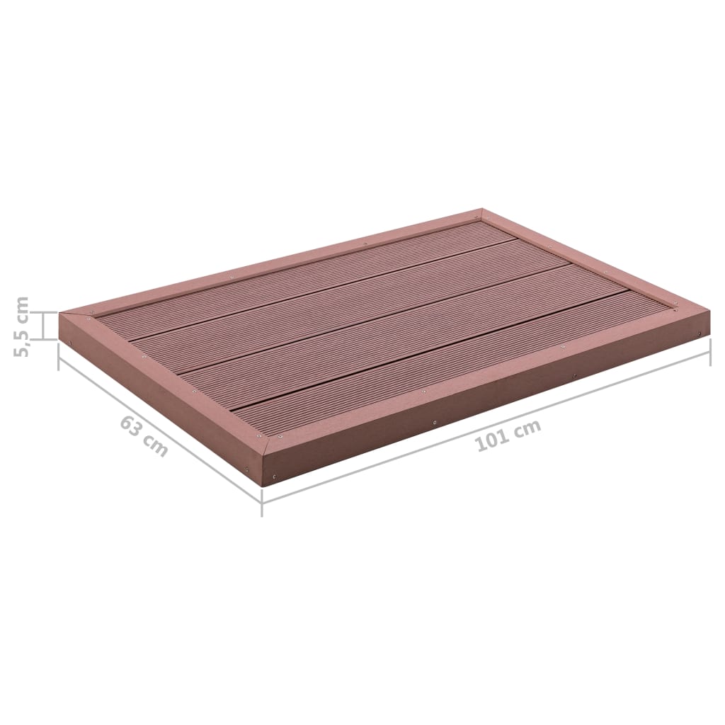 Solar shower platform 101x63x5.5 cm WPC brown
