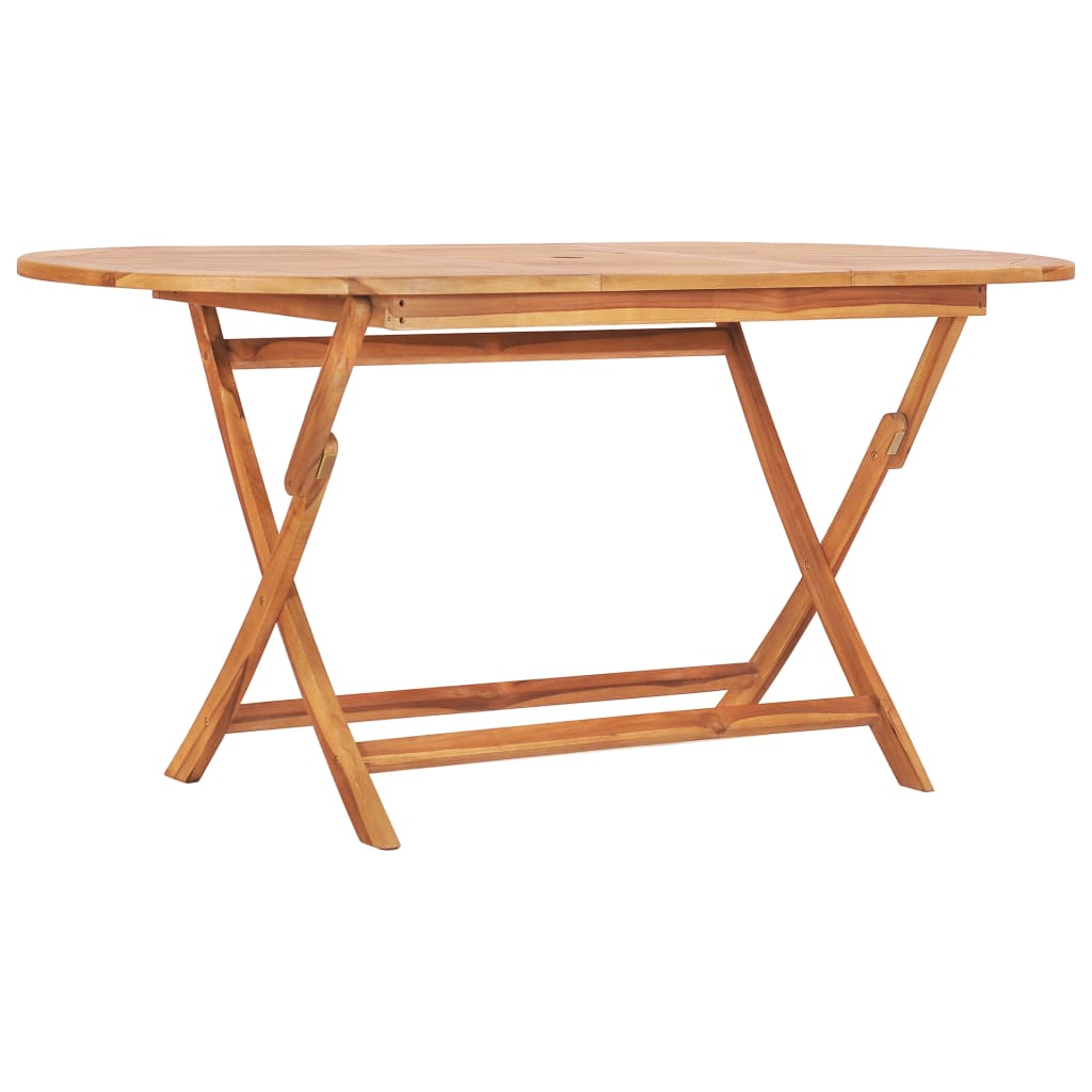 7 pcs Outdoor Folding Dining Set Solid Teak Wood
