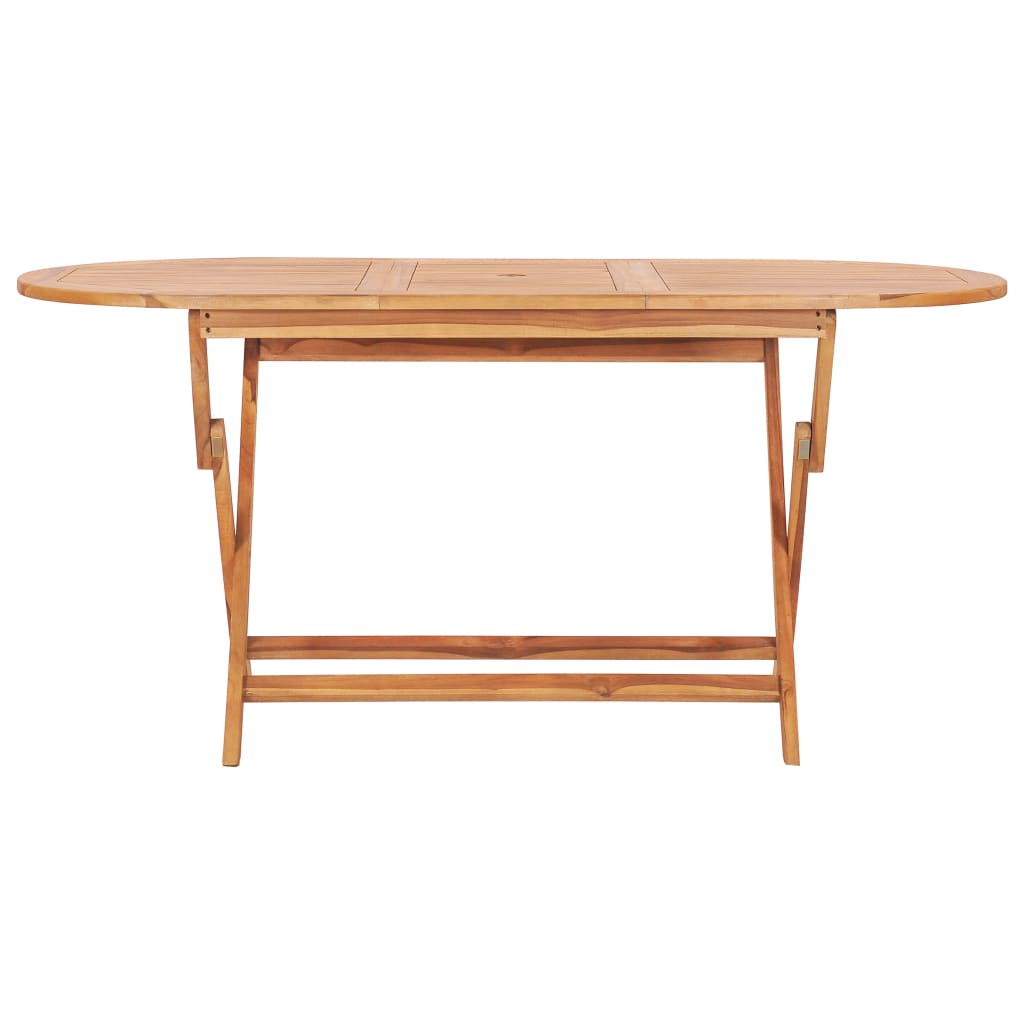 7 pcs Outdoor Folding Dining Set Solid Teak Wood
