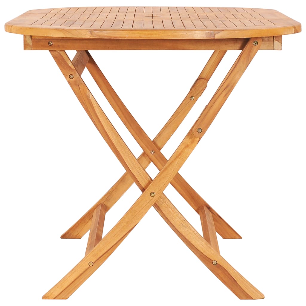 7 pcs Outdoor Folding Dining Set Solid Teak Wood