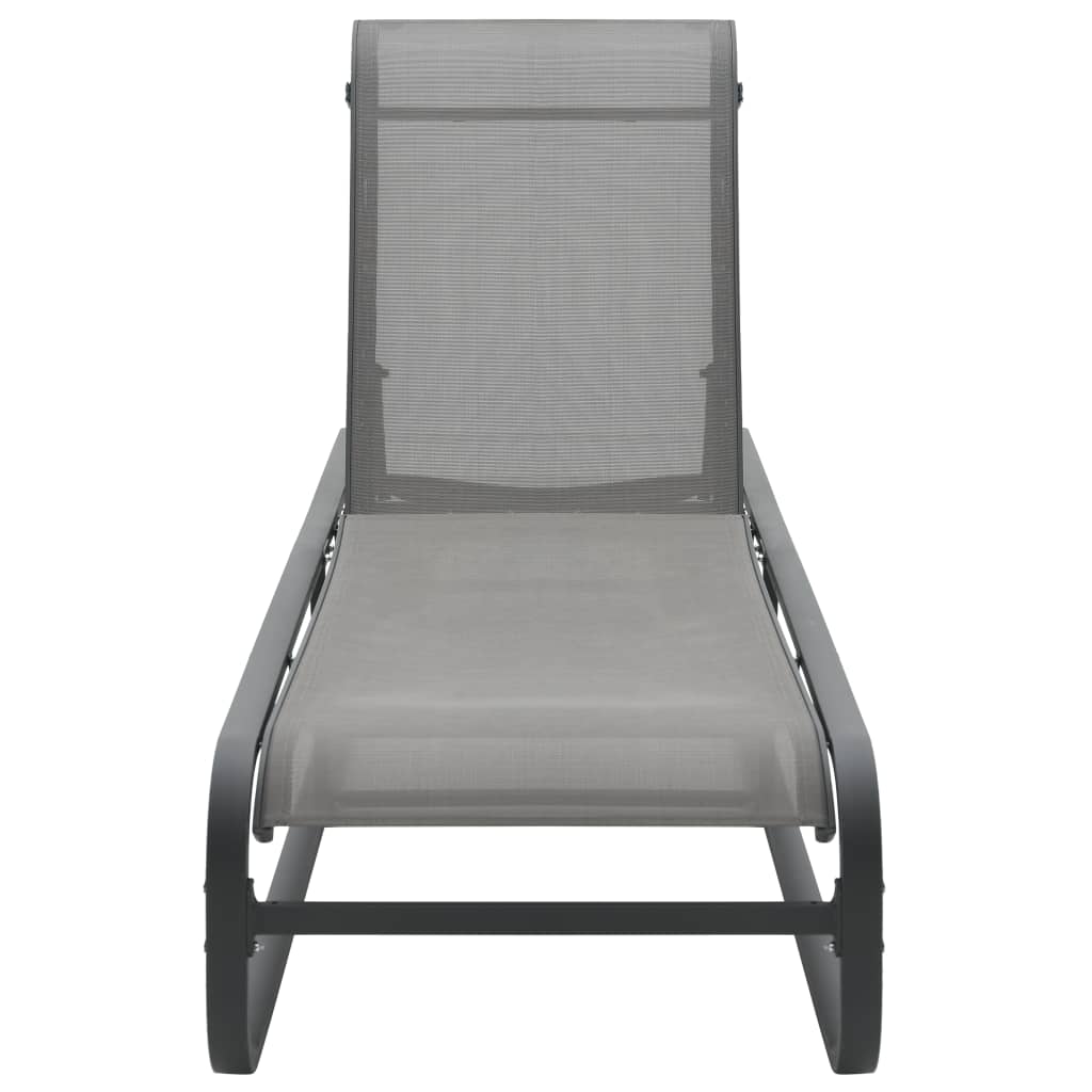 Aluminum and textilene sun lounger