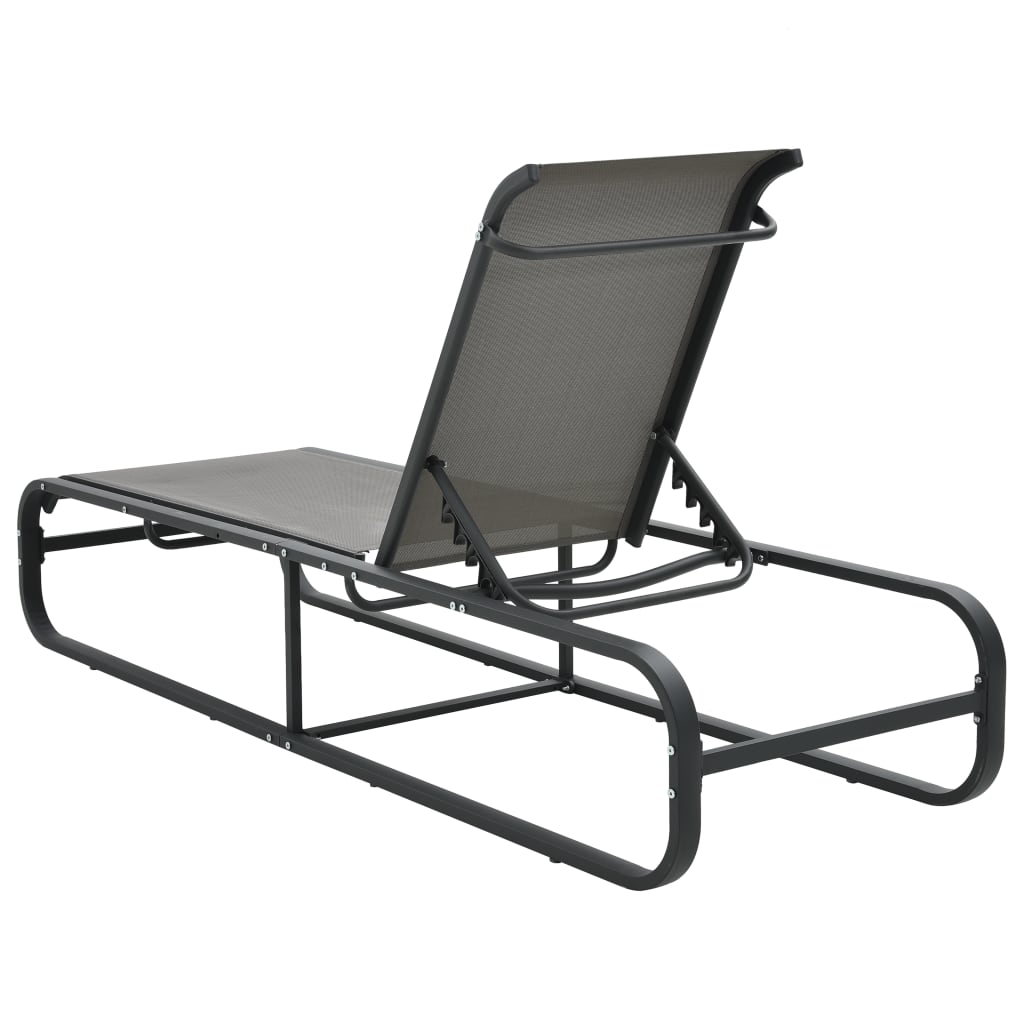Aluminum and textilene sun lounger