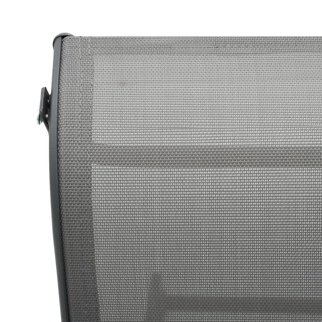 Aluminum and textilene sun lounger