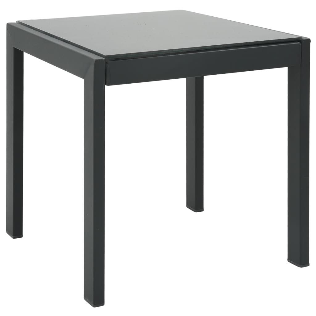 Sun loungers with table 2 pcs textilene and steel