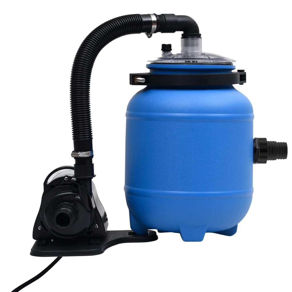 Swimming pool filter pump 4 m³/h black and blue