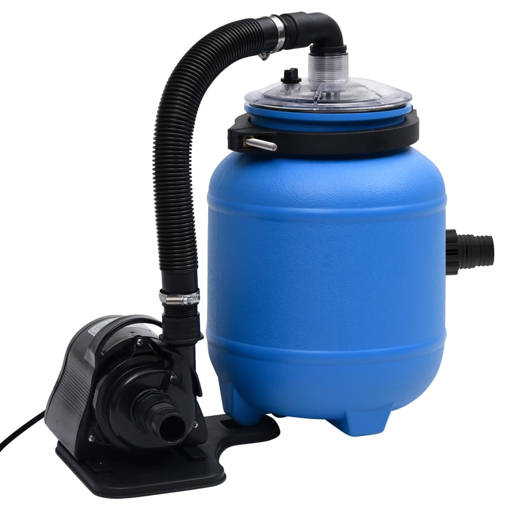 Swimming pool filter pump 4 m³/h black and blue