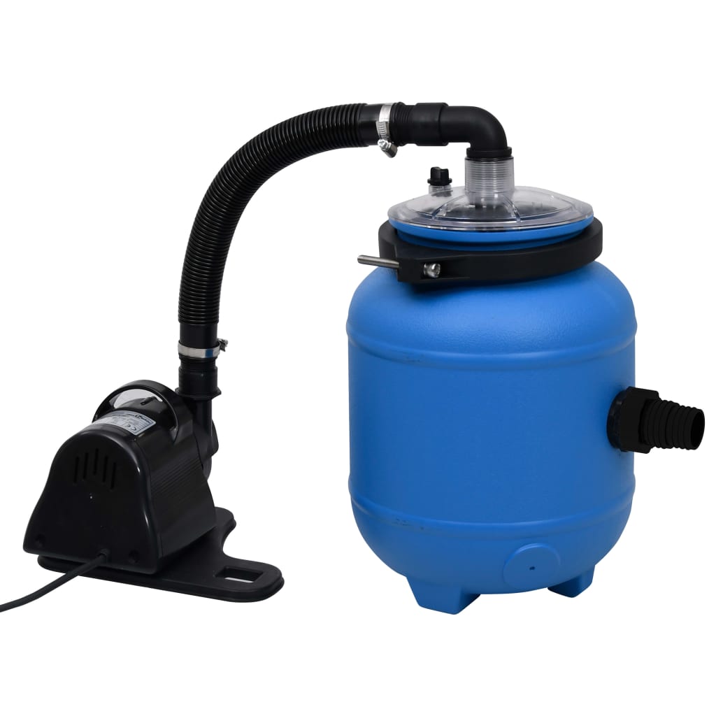 Swimming pool filter pump 4 m³/h black and blue
