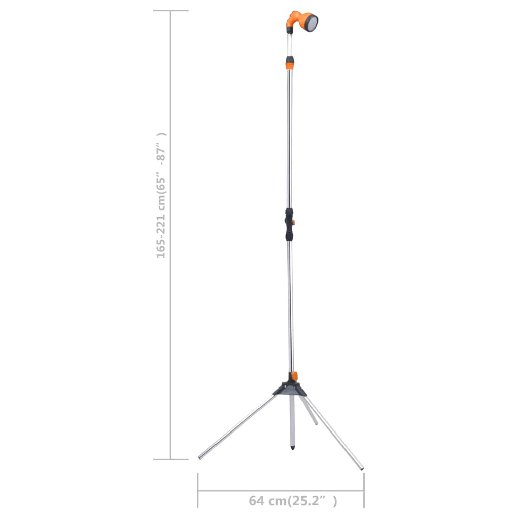 Chuveiro de jardim com tripé alumínio 221 cm