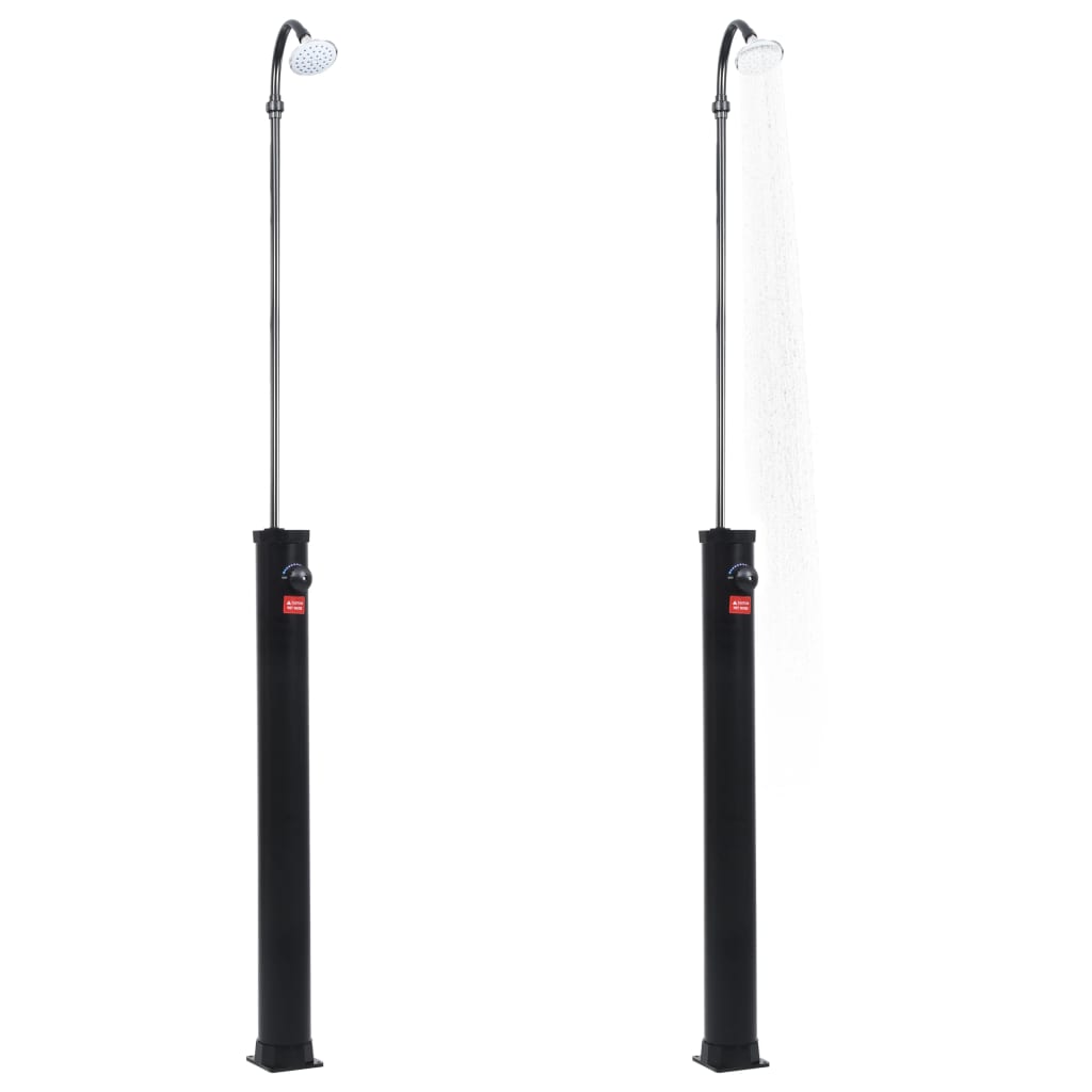 Solar garden shower 215 cm 8 L black