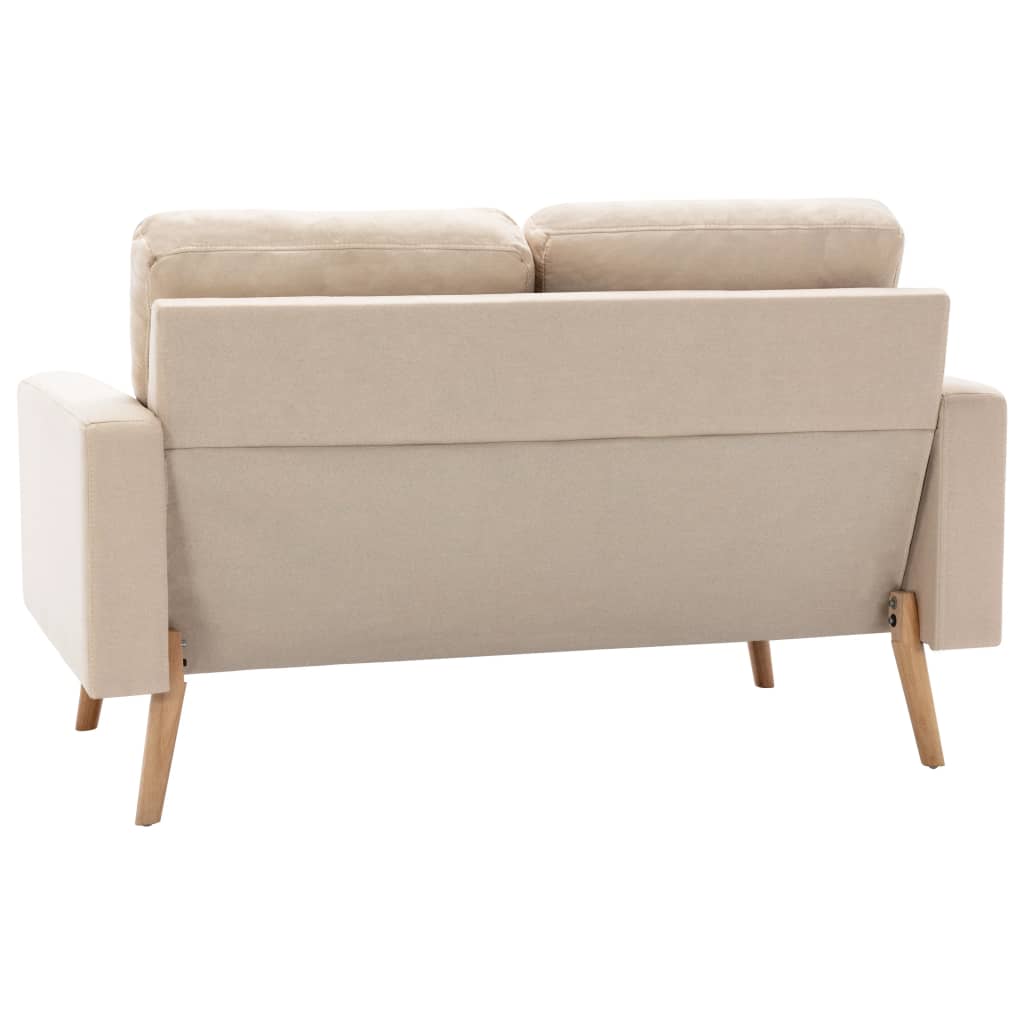 2-seater sofa in cream-colored fabric